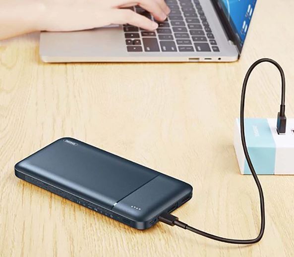Picture of Remax RPP-96 Lango Series Dual USB Ports 10000mAh Fast Charge Power Bank LED indicators li-polymer battery - Black