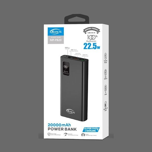 Picture of Moxx 22.5w 20000 Digital Display Quick Charge Power Bank (MP-PB20) - Super Fast Charging Power Bank