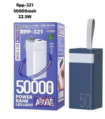 Picture of Remax RPP-321 50000MAH 185Wh 3.7V Chinese Series Fast 22.5W Charging Power Bank LED Flashlight digital display