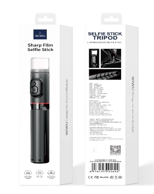Picture of WIWU SHARP FILM SELFIE STICK WITH TRIPOD WI-SE003 - BLACK