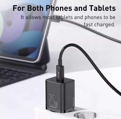 Picture of Baseus Super Si Quick PD Charger 1C 25W EU Sets With Type-C to Type-C Cable