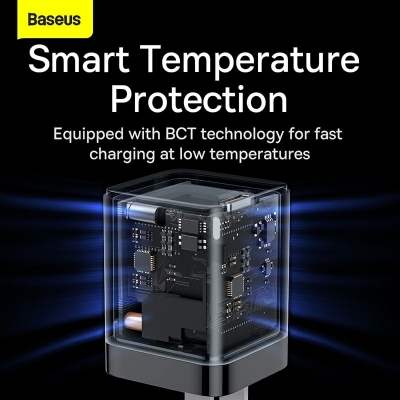 Picture of Baseus PD 20W Charger For Iphone 11 12 13 Series Super Si Pro Quick Charger 1C With Type-C to iPhone cable Black