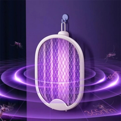 Picture of 4In1 Foldable Electric Fly Swatter Mosquito Killer Trap USB Rechargeable Mosquito Racket Insect Killer with UV Light Bug Zapper
