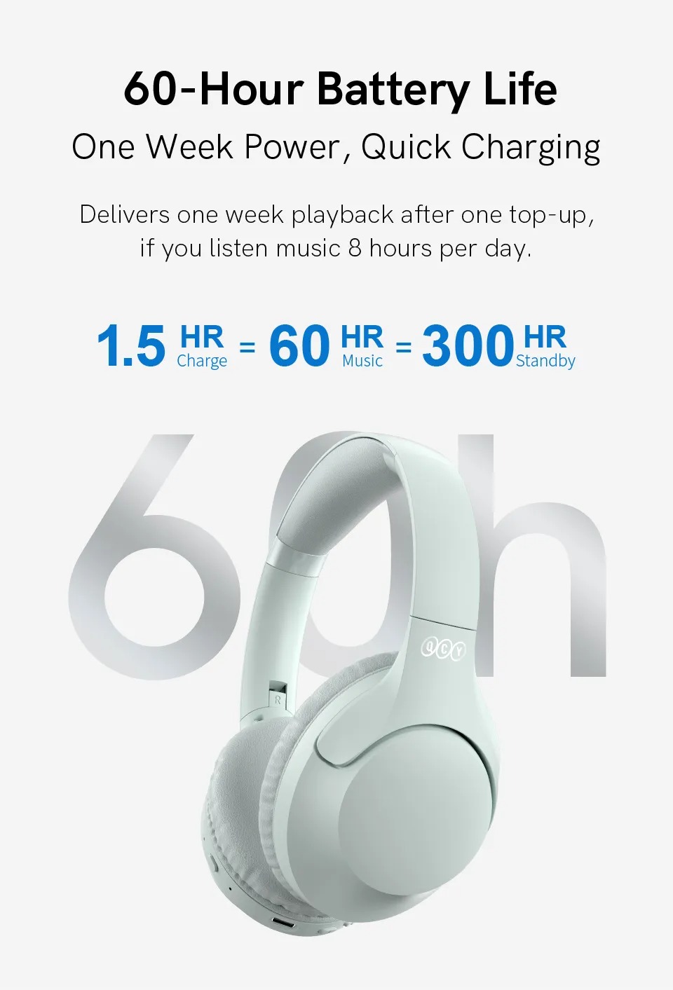 Picture of Qcy H2 Pro 43dB hybrid Active Noice Cancellation Overhead Earphone