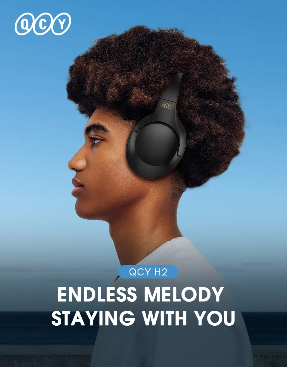 Picture of Qcy H2 Pro 43dB hybrid Active Noice Cancellation Overhead Earphone
