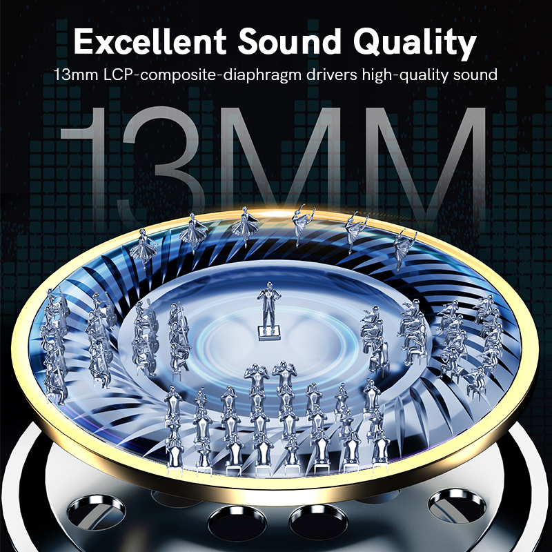 Picture of QCY T20 Bluetooth 5.3 TWS Wireless Earphones 68ms Low Latency Earbuds 13mm Driver HIFI Headphones 4 Mics+ENC HD Call