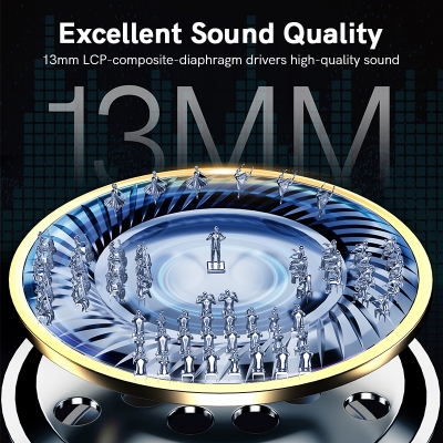 Picture of QCY T20 Bluetooth 5.3 TWS Wireless Earphones 68ms Low Latency Earbuds 13mm Driver HIFI Headphones 4 Mics+ENC HD Call