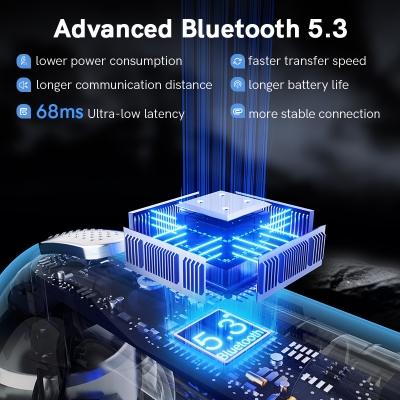 Picture of QCY T20 Bluetooth 5.3 TWS Wireless Earphones 68ms Low Latency Earbuds 13mm Driver HIFI Headphones 4 Mics+ENC HD Call