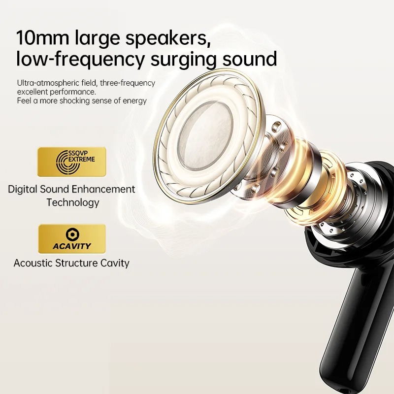 Picture of AWEI T88 ANC TWS Earbuds, -35dB Deep Noise Cancelling Wireless Headphones with ENC and 4 Microphones In-Ear Handfree Earbuds