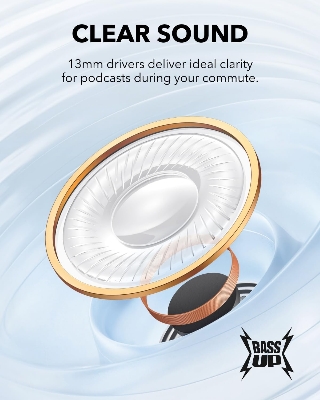 Picture of Anker soundcore K20i by Anker, Semi-in-Ear Earbuds, Bluetooth Wireless, 36H Playtime, Fast Charge, Clear Sound, Comfortable Fit, ENC 2-Mic Clear Calls, Custom EQ, IPX5, Bluetooth 5.3, App Control