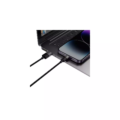 Picture of Baseus StarSpeed 1-for-3 Fast Charging Data Cable USB to M+L+C 3.5A 1.2m CAXS000001 - black