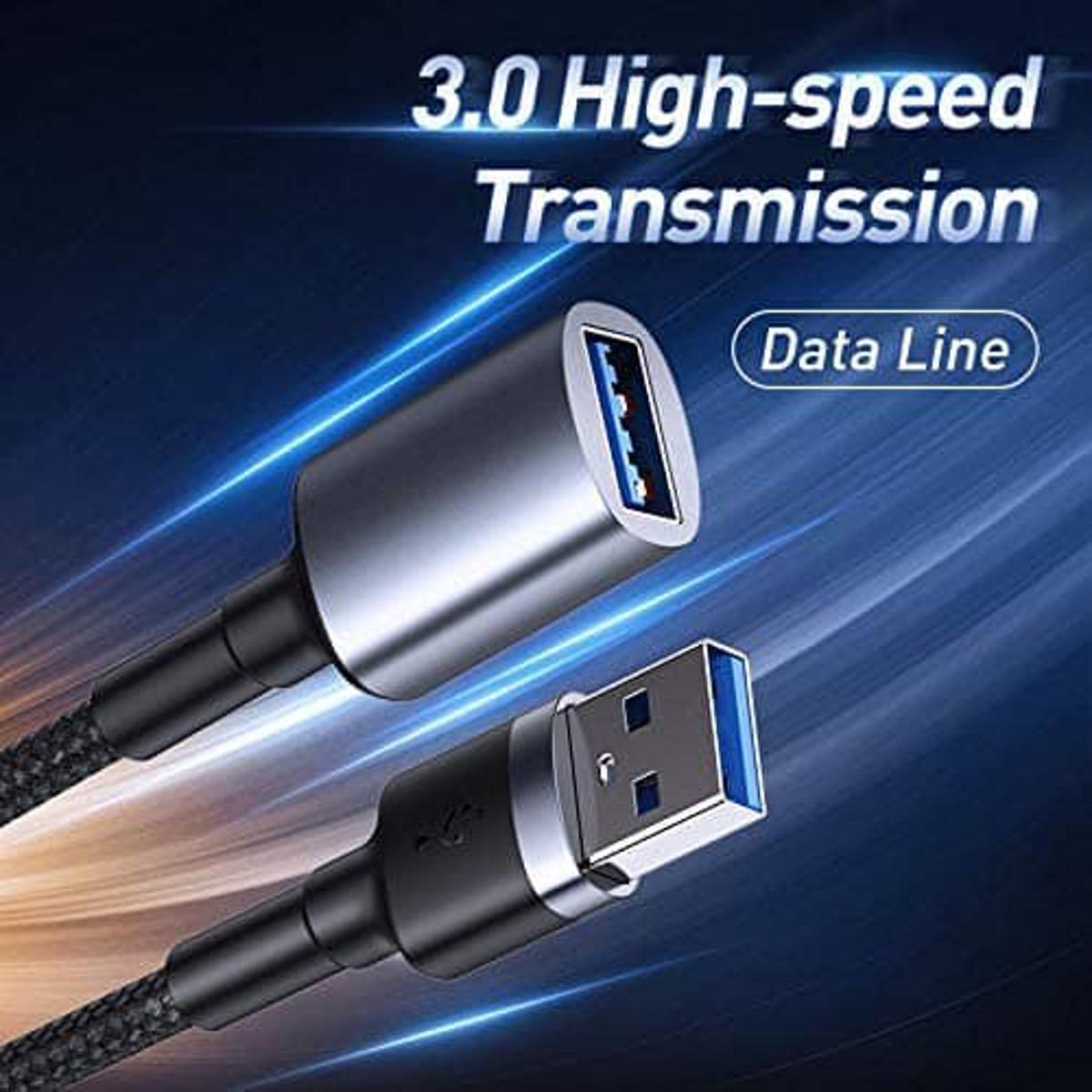 Picture of Baseus Cafule USB 3.0 Male to USB 3.0 Female 2A 1m Cable- black
