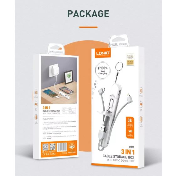 Picture of LDNIO LC130 3 IN 1 Charging Cable