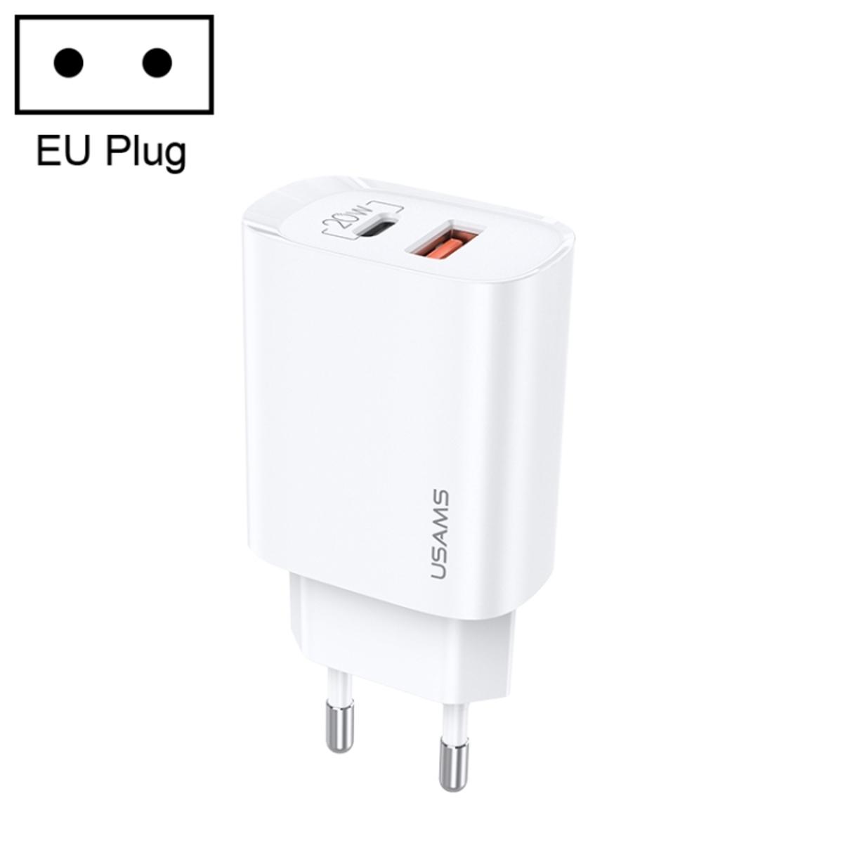 Picture of Usams US-CC121 20W QC+PD Fast Charger (EU)