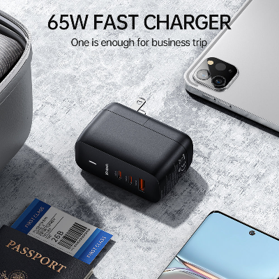 Picture of MCDODO CH-8442 Gan 65W 3-Port Mini Fast Charger with 60W Type-C to Type-C Cable