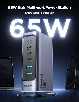 Picture of Joyroom JR-TCM02 65W Multi-port Charger - Black