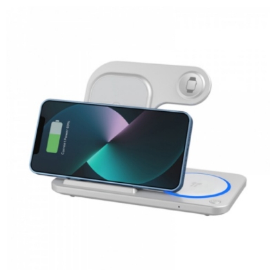 Picture of WIWU 15w Wi-W020 3 in 1 Foldable Wireless Charger - White