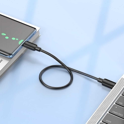 Picture of Hoco X96 60W USB-C to USB-C Fast Charging Data Cable 25CM - Black