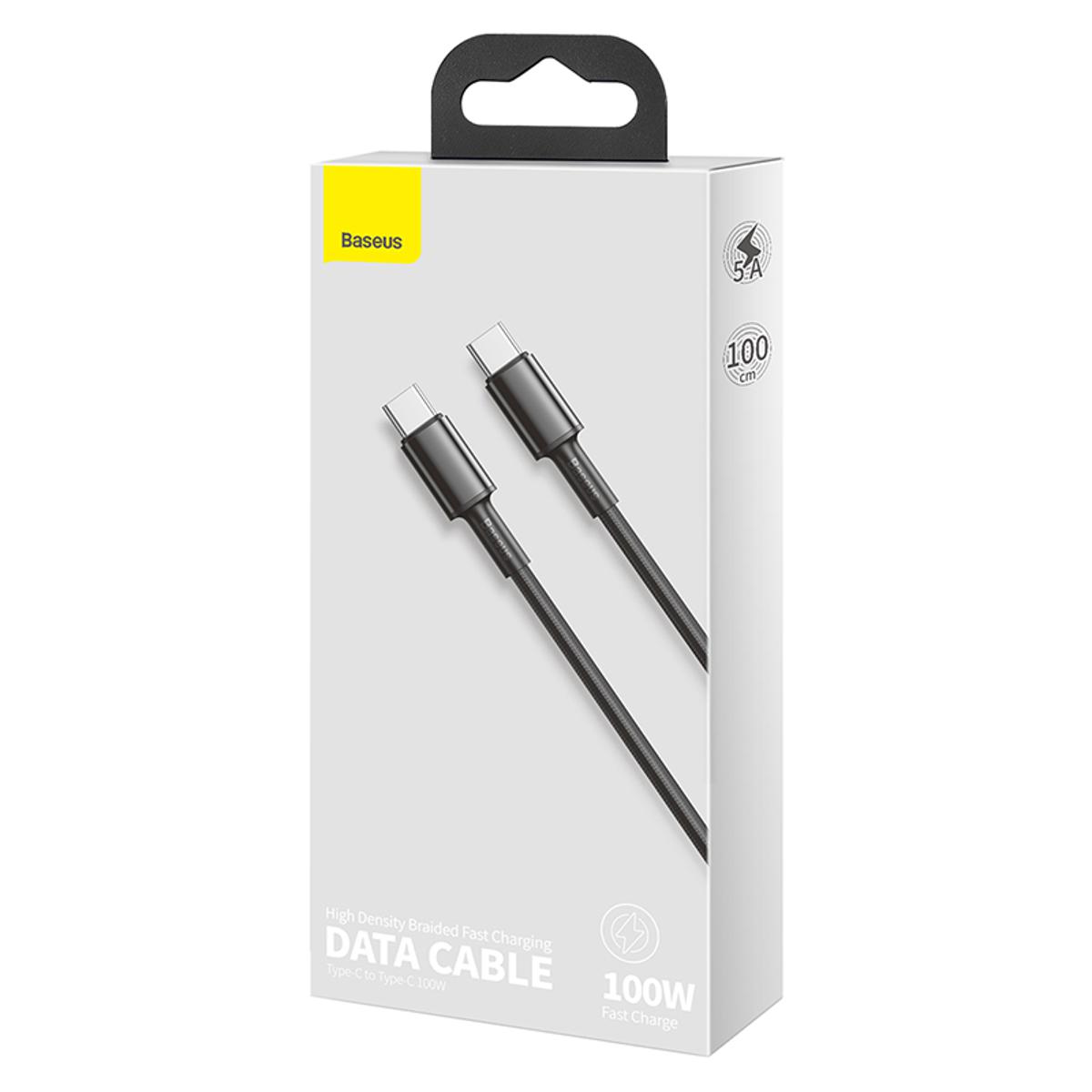 Picture of Baseus High Density Braided Fast Cable Type-C to C 100W 1m Black