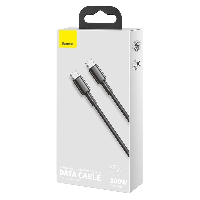 Picture of Baseus High Density Braided Fast Cable Type-C to C 100W 1m Black