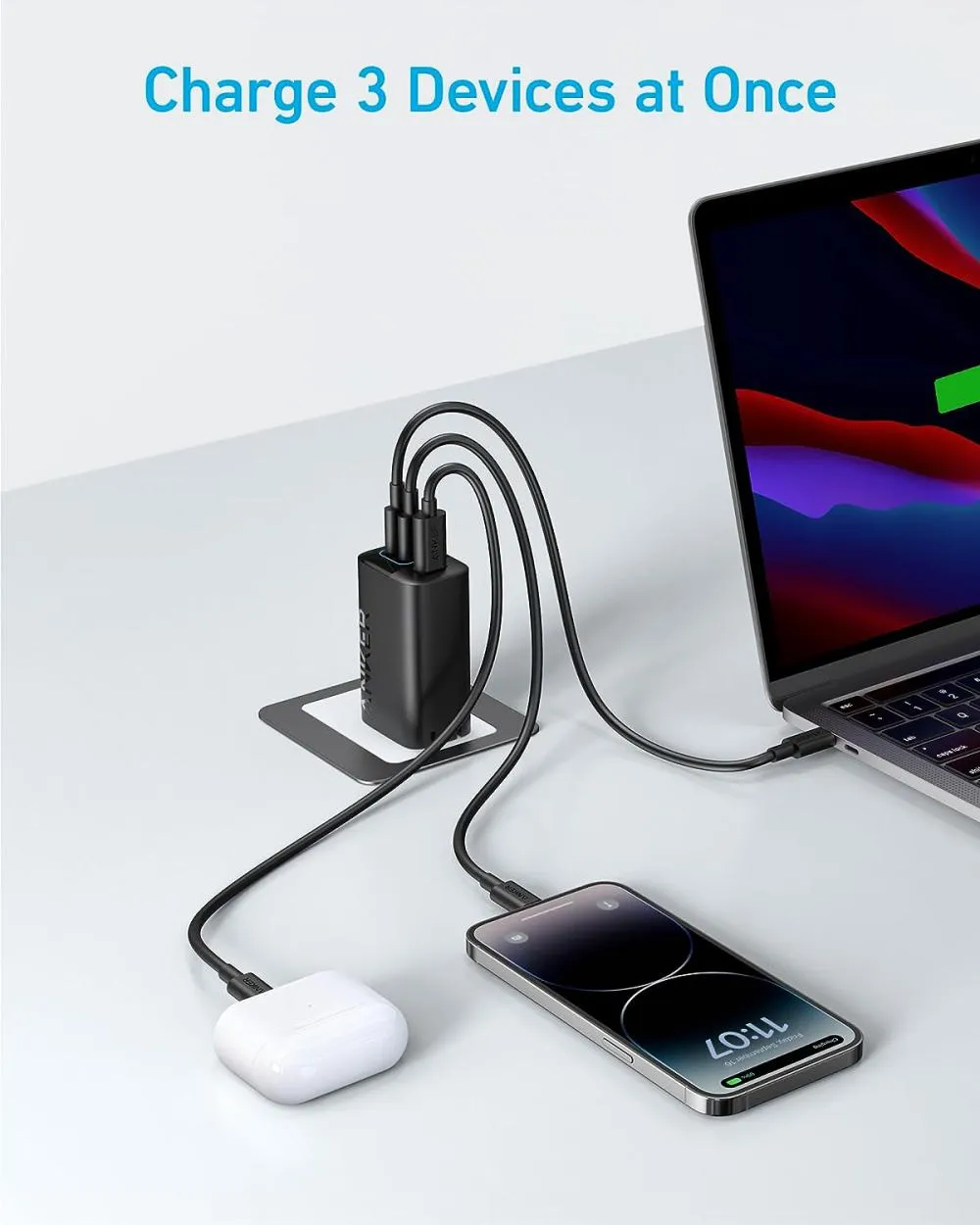 Picture of Anker 336 67W 3 Port Wall Charger (A2674) - BLack
