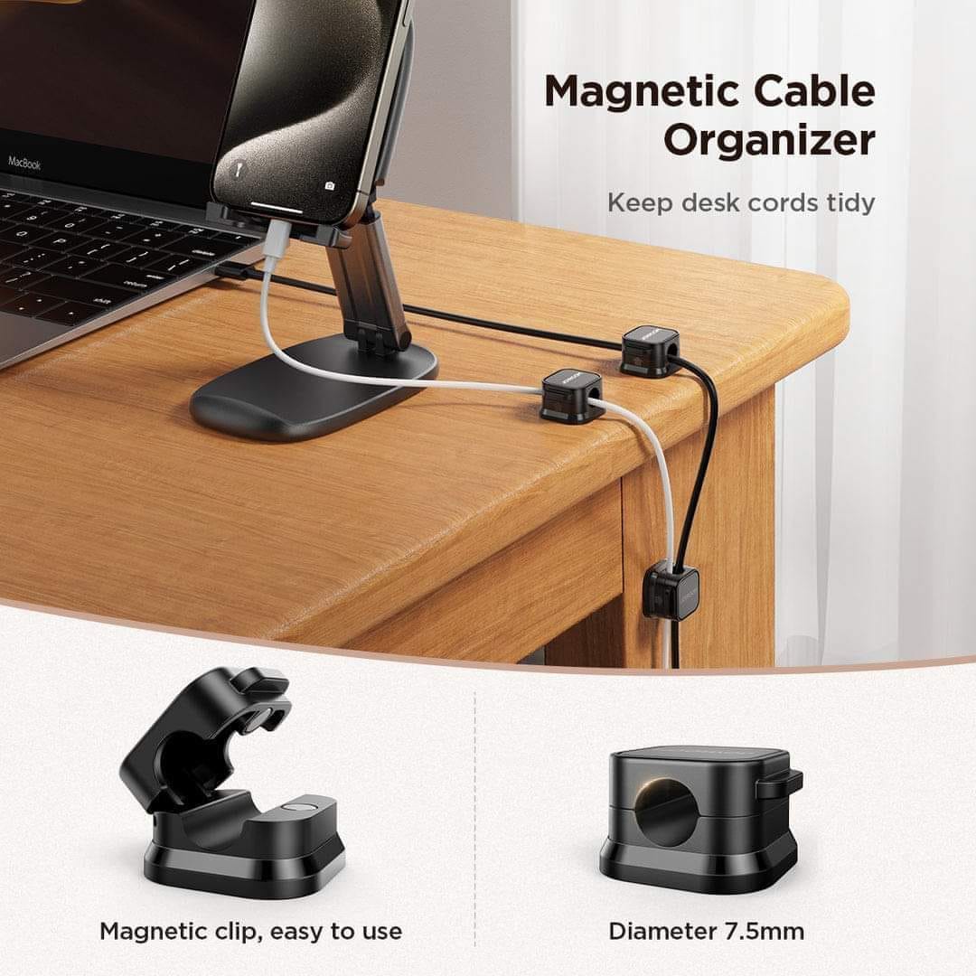 Picture of Joyroom JR-ZS368 Magnetic Cable Organizer (3PCS) _ Black