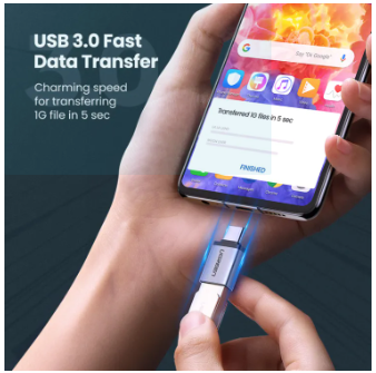 Picture of UGREEN USB C to USB 3.0 Adapter, Type C Male to USB Female OTG Adapter,Thunderbolt 3 to USB Adapter Compatible with MacBook Air 2020, iPad Pro 2020, Galaxy Note20 Ultra and More