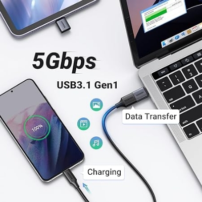 Picture of UGREEN USB C to USB 3.0 Adapter, Type C Male to USB Female OTG Adapter,Thunderbolt 3 to USB Adapter Compatible with MacBook Air 2020, iPad Pro 2020, Galaxy Note20 Ultra and More