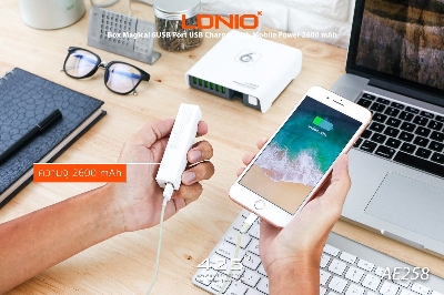 Picture of LDNIO A6802 Box Magical 6 USB Ports 40W Charger with 2600mAh Power Bank
