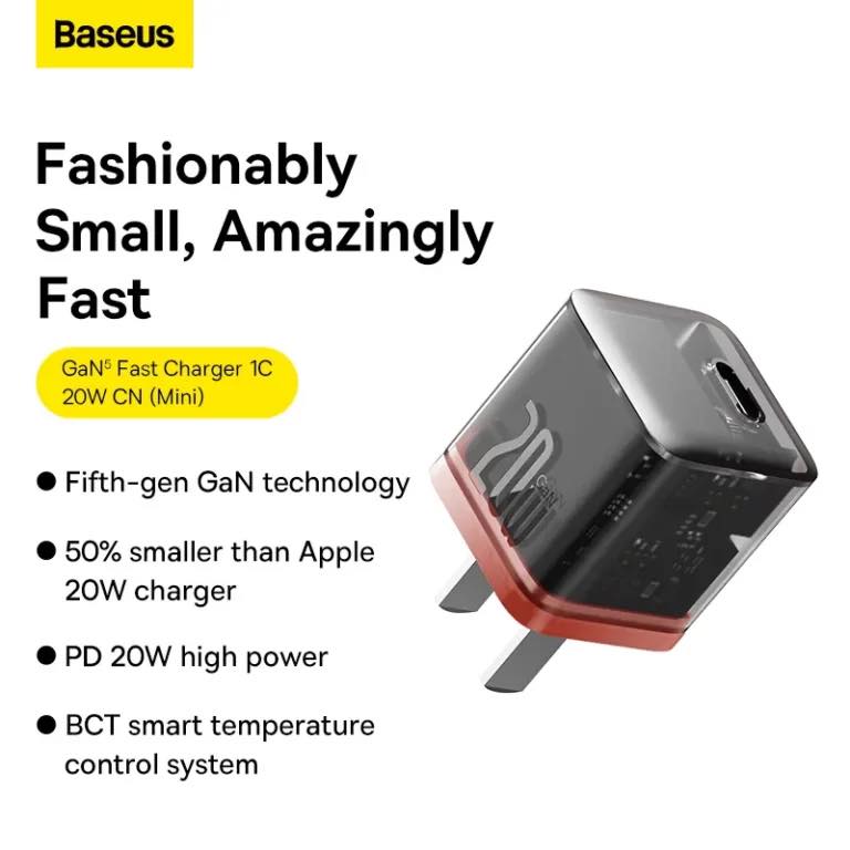 Picture of Baseus 20W GaN5 Fast Charger 1C Amber Orange