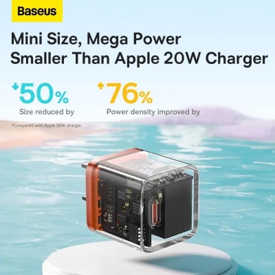 Picture of Baseus 20W GaN5 Fast Charger 1C Amber Orange
