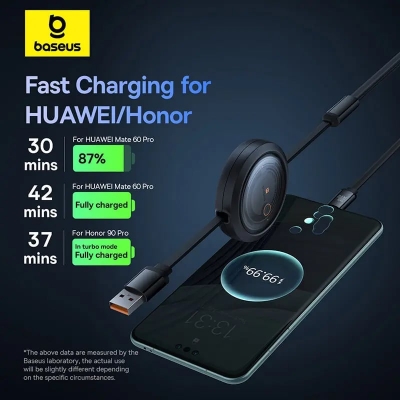 Picture of Baseus 100W Free2Draw Retractable Crystal Fast Charging Data Cable USB to M+L+C