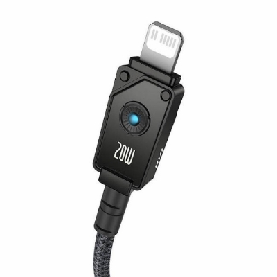 Picture of Baseus Aramid Fiber Braiding USB-C to Lightning Cable PD 20W 1m - black