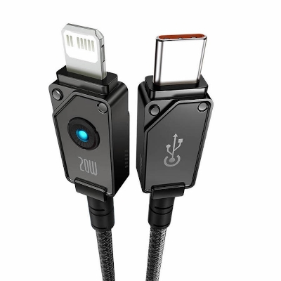 Picture of Baseus Aramid Fiber Braiding USB-C to Lightning Cable PD 20W 1m - black