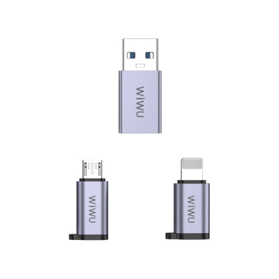 Picture of Wiwu Wi-C031 Concise Series 3in1 Type-C to USB-A/Type-C/Lightning Adapter Package