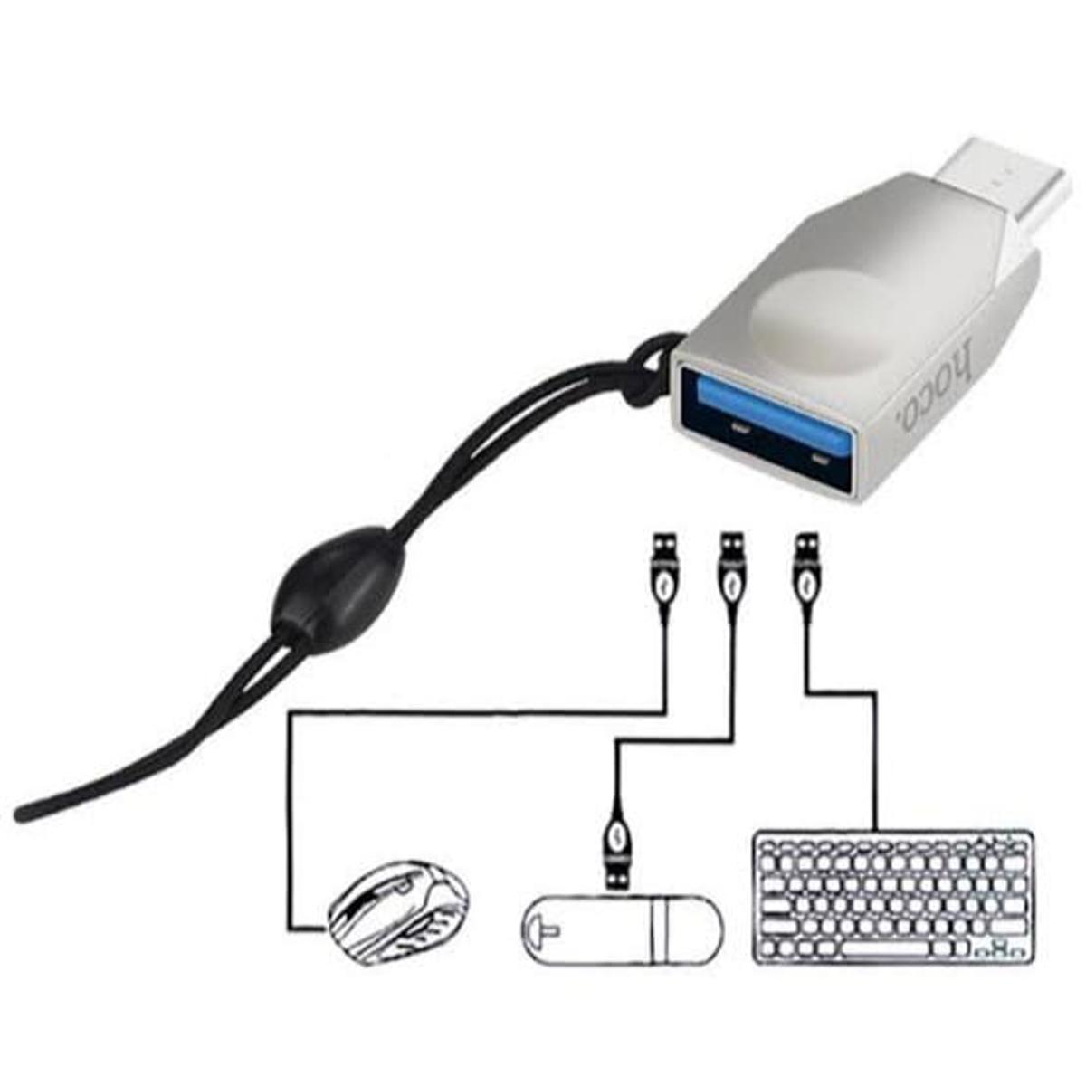 Picture of HOCO UA9 USB 3.1 TYPE-C / USB 3.0 OTG ADAPTER - SILVER