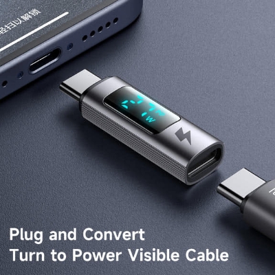 Picture of Mcdodo OT-6090 Type-C To Type-C PD 100W Charging Power Display Converter Adapter