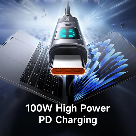 Picture of Mcdodo OT-6090 Type-C To Type-C PD 100W Charging Power Display Converter Adapter