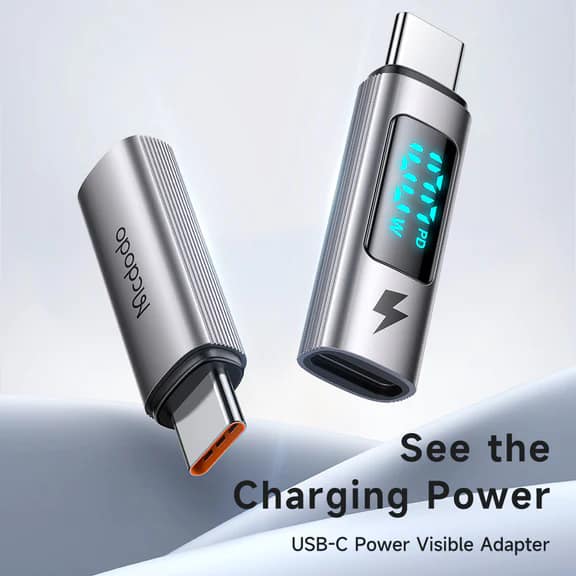 Picture of Mcdodo OT-6090 Type-C To Type-C PD 100W Charging Power Display Converter Adapter