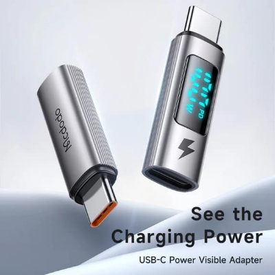 Picture of Mcdodo OT-6090 Type-C To Type-C PD 100W Charging Power Display Converter Adapter