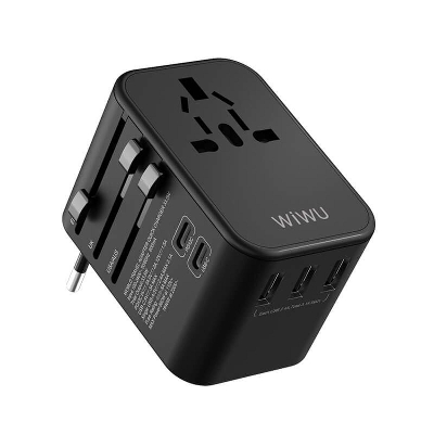 Picture of WIWU UA-303 Universal Adapter with Type-C Ports 33.5 watt - Black