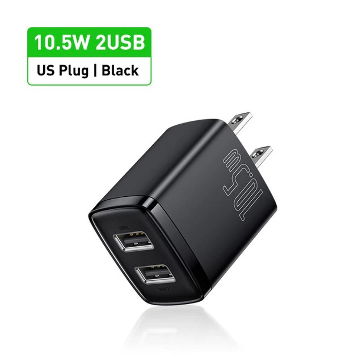 Picture of Baseus  Compact  Charger 2U 10.5W EU US Black