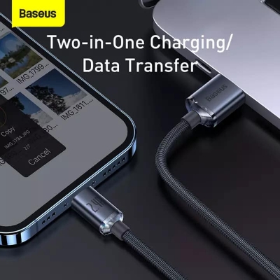 Picture of BASEUS Crystal Shine Series 2.4A Fast Charging USB to iP Data Cable 1.2m  Black