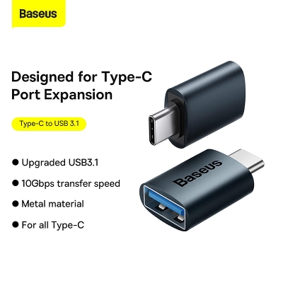Picture of Baseus OTG Ingenuity Series Mini OTG Adaptor Type-C to USB-A 3.1- Blue