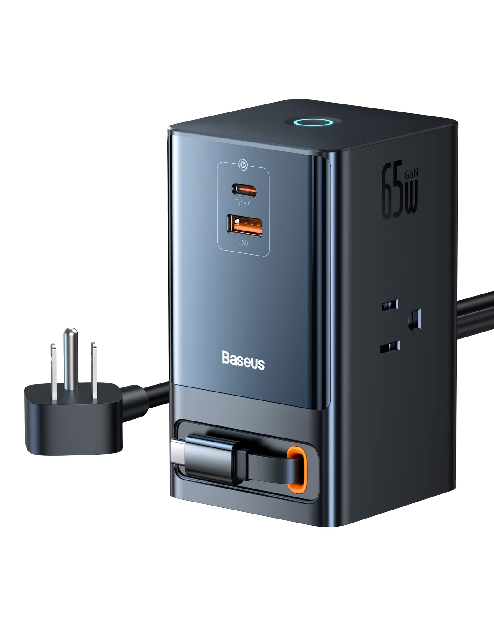 Picture of Baseus 65W GaN Fast Desktop Charger Digital Power Strip Touch Control 3AC Sockets For iPhone15 Samsung Tablet