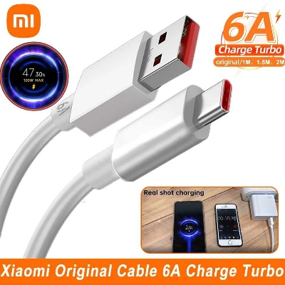 Picture of Xiaomi 6A Usb Type C Cable Charger 120w Turbo Tipo Fast Charging For Mi 13 12 11 10 Pro ultra Poco x3 Redmi Note K50 40