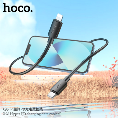 Picture of HOCO X96 PD20W USB Type-C to Lightning cable 0.25m - (black)