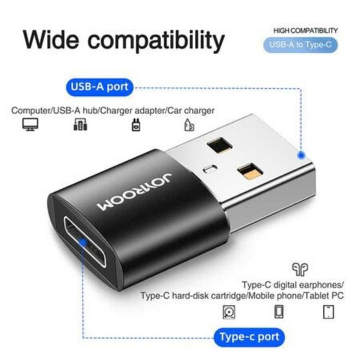 Picture of JOYROOM S-H152 usb to type-c connector adapter usb to type c otg metal usb c adaptor 2 pic