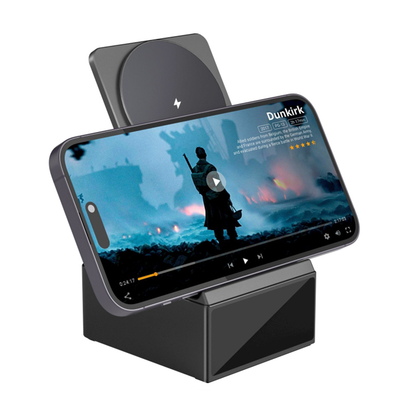 Picture of WIWU Wi-W011 Platinum 15W 3 in 1 Wireless Charger with Clock - Black