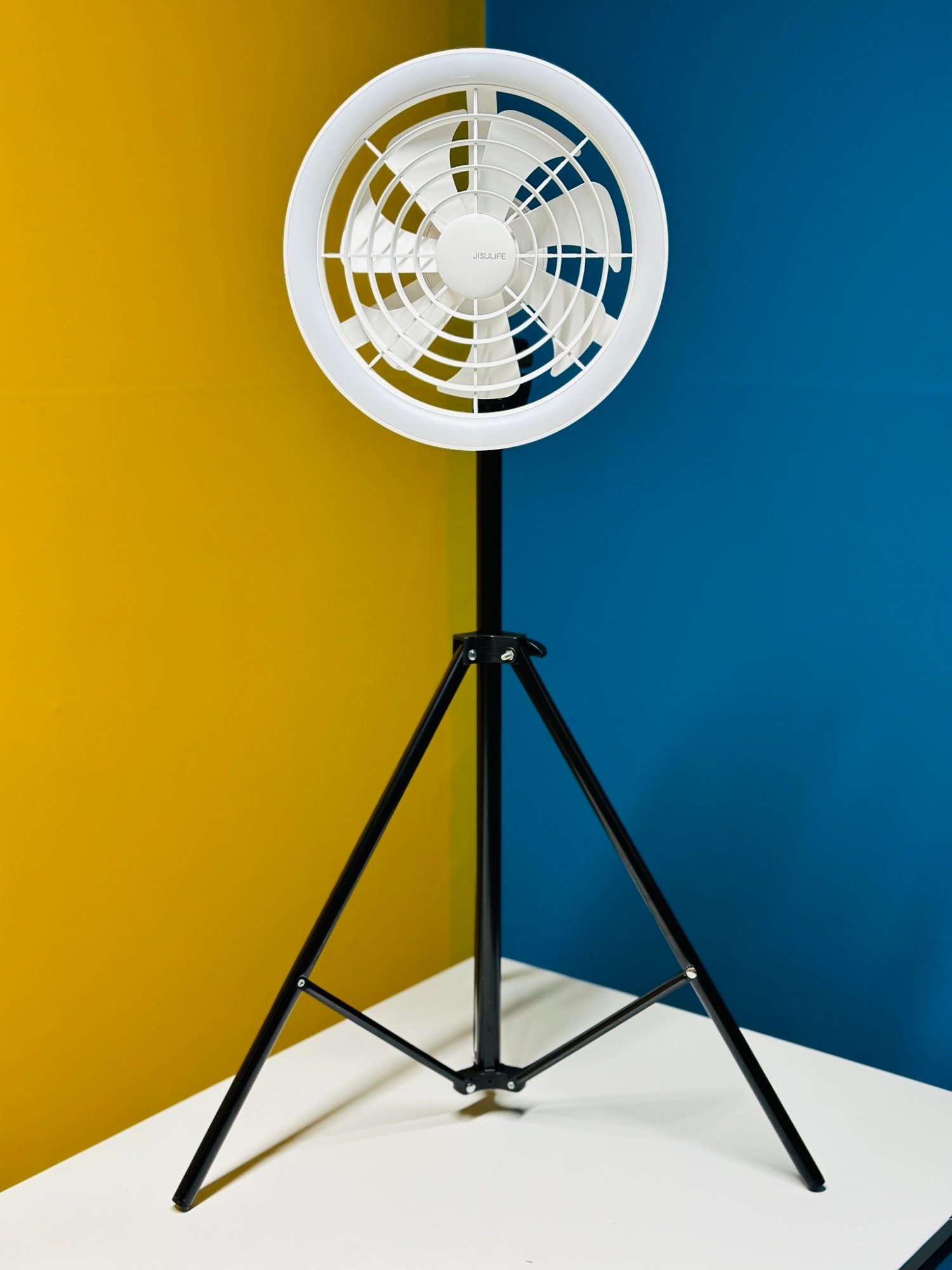 Picture of JISULIFE FA17 Outdoor LED Ceiling Fan With Long Tripod Stand